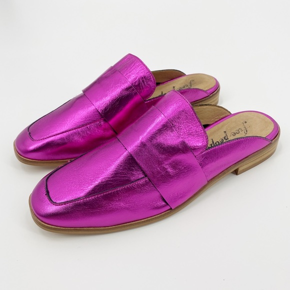 Free People Shoes - FREE PEOPLE At Ease Loafer Mule 6.5 Metallic Pink